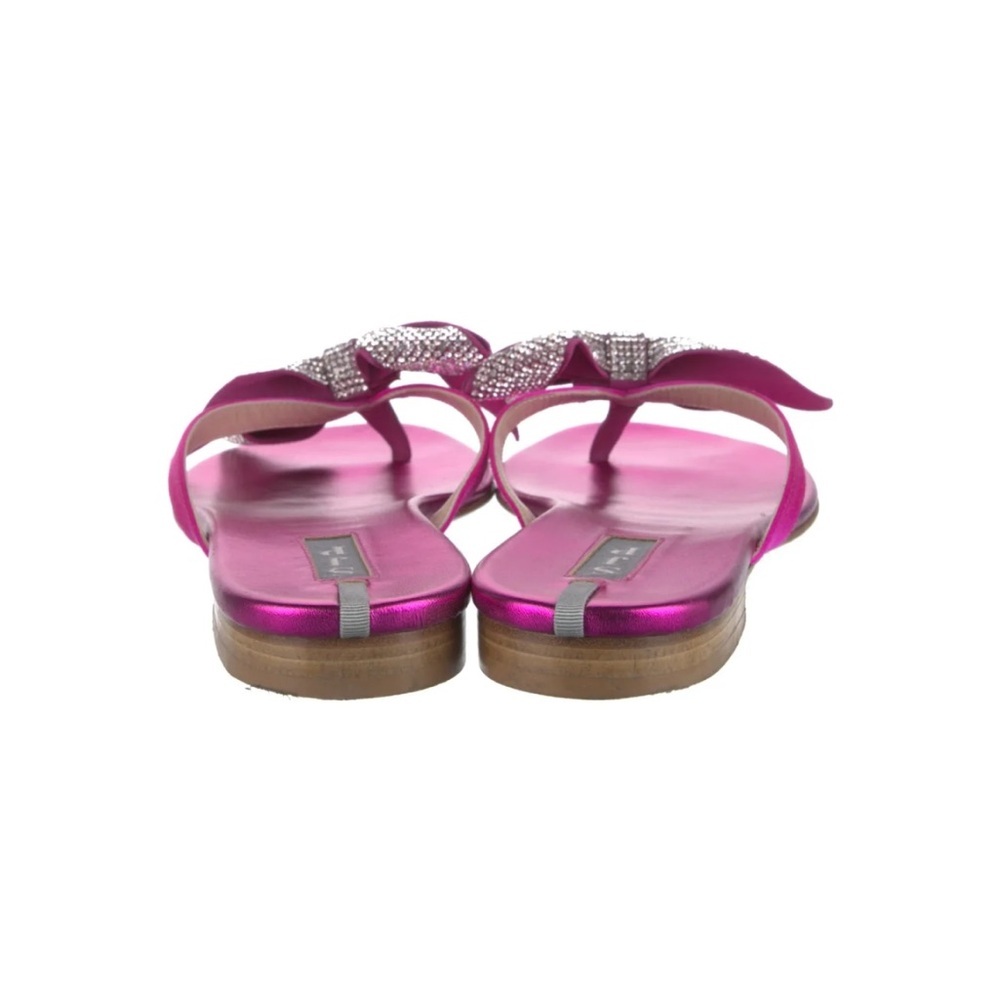SJP Sarah Jessica Parker Paley Slide Bow Accent Sandals Size 7.5 - Picture 6 of 7